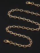 Цепочка с карабином, набор 5 шт. L=45 см, мелкое плетение, цвет золото - Фото 2