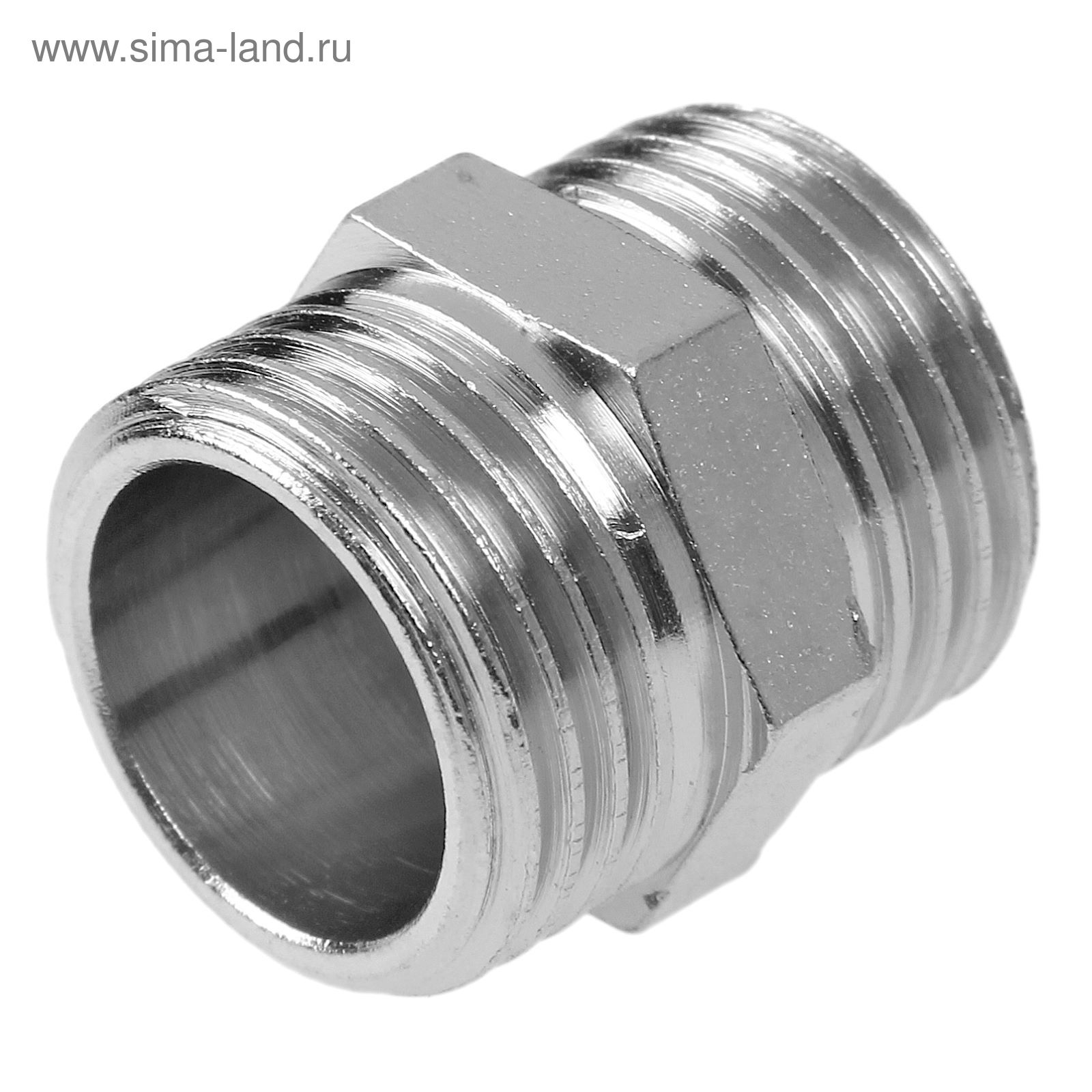 Ниппель AQUALINK, 1/2", наружная резьба, никелированная латунь (1435062 ...