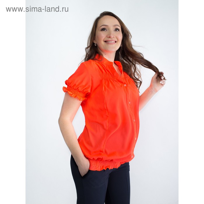Блузка для беременных 2246, цвет оранжевый, размер 44, рост 170 - Фото 1