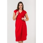 Платье с запахом женское, цвет красный, размер 56, рост 168 - Фото 5