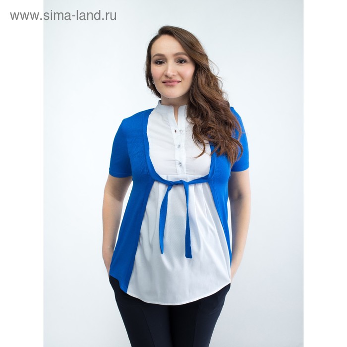 Блузка для беременных 2236, цвет синий, размер 48, рост 170 - Фото 1