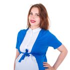 Блузка для беременных 2236, цвет синий, размер 48, рост 170 - Фото 5