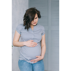 Блузка для беременных 2250, цвет серый, размер 44, рост 170 - Фото 3