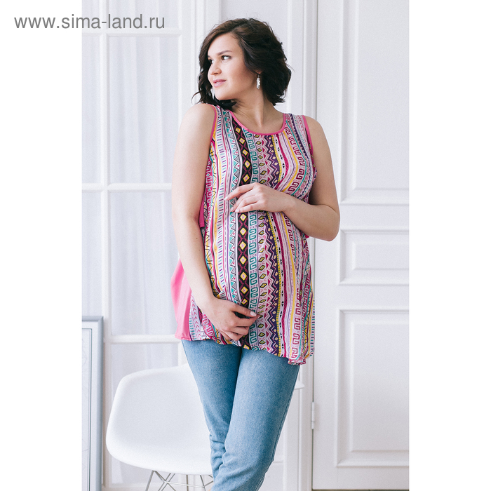 Блузка для беременных 2249, цвет розовый, размер 50, рост 170 - Фото 1