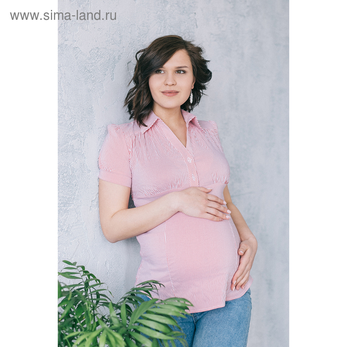 Блузка для беременных 2128, цвет коралл, размер 50, рост 170 - Фото 1
