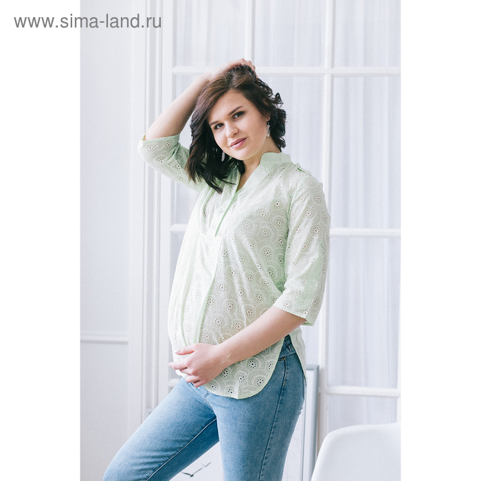 Рубашка женская 15117, размер 44, рост 170, цвет салатовый - Фото 1