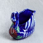 Конфетница "Синий лебедь", синяя, керамика, 14 см - Фото 2