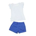Комплект для девочки (футболка, шорты), рост 140 см, цвет белый/синий (арт.CSJ 9576 (123)) - Фото 6