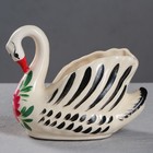 Конфетница "Белый лебедь", роспись, разноцветная, керамика, 15 см, 1 л - Фото 3