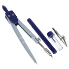 Готовальня Calligrata, 4 предмета (циркуль 120 мм, грифель, удлинитель, рейсфедер), в пластиковом пенале - Фото 2