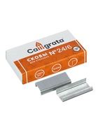 Скобы металлические №24/6, Calligrata, для степлера, 1000 шт. - Фото 2