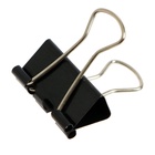 Набор зажимов для бумаг, 25 мм, 12 штук, в картонной коробке, чёрные - Фото 3