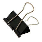 Набор зажимов для бумаг, 25 мм, 12 штук, в картонной коробке, чёрные - Фото 4