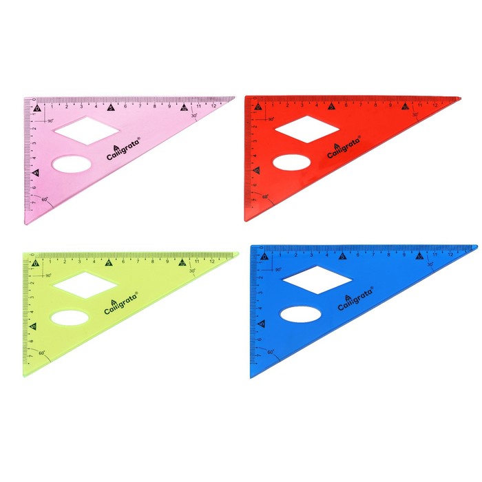 Угольник силиконовый Calligrata, гибкий, 12 см, 30°, МИКС - Фото 1