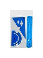 Набор геометрический Calligrata, силиконовый, гибкий, 3 предмета (линейка 20 см, угольник, транспортир), МИКС - Фото 6