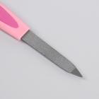 Пилка металлическая для ногтей, прорезиненная ручка, 12 см, на блистере, цвет МИКС - Фото 2