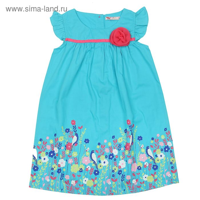 Платье для девочки, рост 98 см, цвет голубой (арт. CK 6T033) - Фото 1
