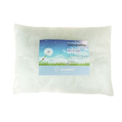 Подушка Адамас синтетическая 50х70 см, микрофайбер чехол спанбонд, п/э