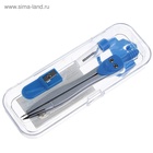 Готовальня Calligrata, 3 предмета (циркуль 115 мм, грифель, точилка), в пластиковом пенале - Фото 3