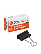 Набор зажимов для бумаг, чёрные, 32 мм, 12 штук, в картонной коробке - Фото 2