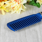 Расчёска с прорезиненной ручкой, цвет синий - Фото 2