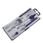 Готовальня Calligrata, 7 предметов (2 циркуля: 120 мм, 95 мм, 2 рейсфедера, 2 удлинителя, грифель, центрик), в пластиковом пенале - Фото 2