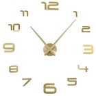 Часы-наклейка, серия: DIY, "Акстелл", плавный ход, d-120 см, 1 АА, золотистые - фото 8467433