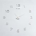 Часы-наклейка, серия: DIY, "Акстелл", плавный ход, d-70 см, 1 АА, серебро - фото 8278856