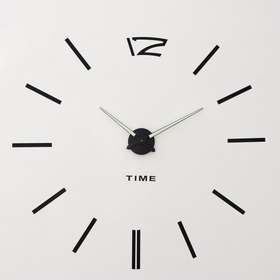 Часы-наклейка, серия: DIY, 'Кайро', плавный ход, флуоресцентные стрелки, 120 х 120 см, 1 АА