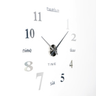 Часы-наклейка, серия: DIY, "Клермонт", плавный ход, d-120 см, 1 АА, серебро - фото 8278865