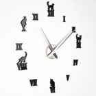 Часы-наклейка, серия: DIY, "Кошечки", плавный ход, d-120 см, 1 АА, черные - фото 9758627
