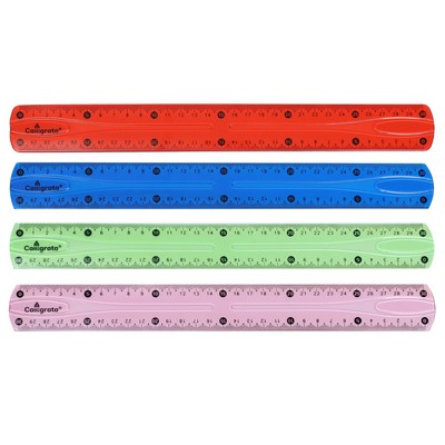 Линейка силиконовая Calligrata, 30 см, гибкая, двухсторонняя шкала, МИКС