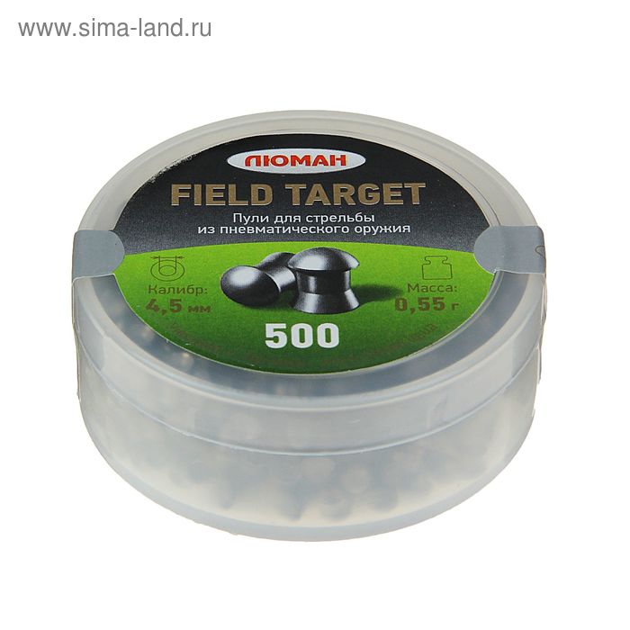 Пули "Люман" Field Target, 4,5мм, 0,55 г. по 500 шт. - Фото 1