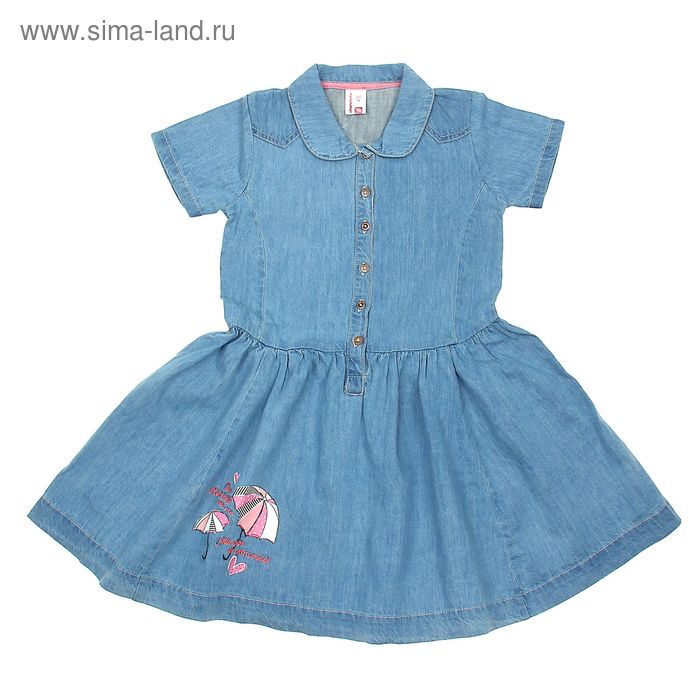 Платье джинсовое для девочки, рост 92 см, цвет голубой (арт. CK 6J005) - Фото 1