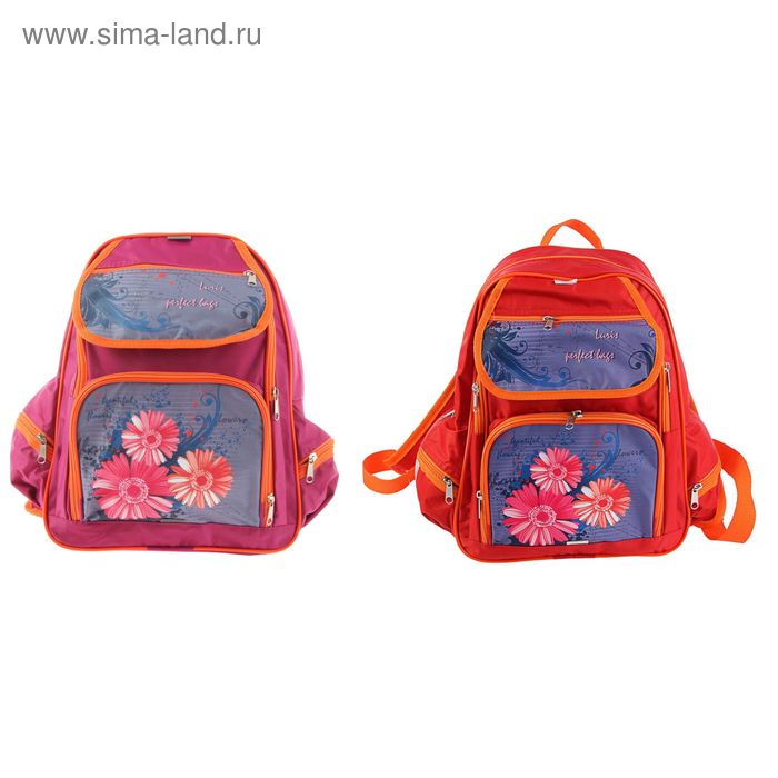 Рюкзак школьный эргономичная спинка Luris 36*28*11 Пьеро ОРТ, для девочки "Цеты" розовый - Фото 1