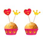 Украшение для кексов "Принцесса", 24 тарталетки, 24 шпажки - Фото 1