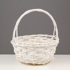 Корзина плетёная для хранения Vanuatu, ива, круглая, белая, набор 3 шт. - Фото 4