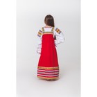 Русский народный костюм "Дарья", хлопок, рост 122-128 см, цвет красный - Фото 7