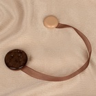 Подхват для штор «Жемчужина», 4×4 см, коричневый - Фото 2