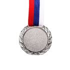 Медаль призовая 037 диам 4 см. 2 место. Цвет сер. С Лентой - фото 3793810