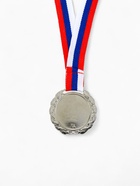 Медаль призовая «2 место» 037, d=4 см, серебряная, с лентой - Фото 4