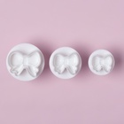 Плунжеры кондитерские Доляна «Бантик», набор 3 шт., пластик, МИКС - Фото 4