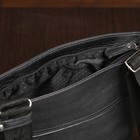 Сумка мужская на молнии, 1 отдел, 2 наружных кармана, длинный ремень, чёрная - Фото 3