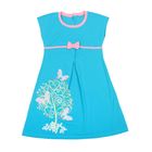 Платье для девочки, рост 98-104 см (56), цвет аквамарин/розовый (арт. Д 0193) - Фото 1