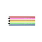 Карандаши 6 цветов Erich Krause Creative Line Neon, неоновые цвета, шестигранные, деревянные, грифель 3 мм, европодвес - Фото 2