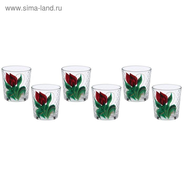 Набор стаканов 250 мл «Тюльпаны», 6 шт, подарочная упаковка - Фото 1