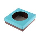 Коробка для сладостей 15 х 15 х 4,5 см, мятный/шоколад - Фото 4