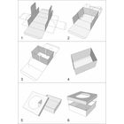 Коробка для сладостей 15 х 15 х 4,5 см, мятный/шоколад - Фото 2