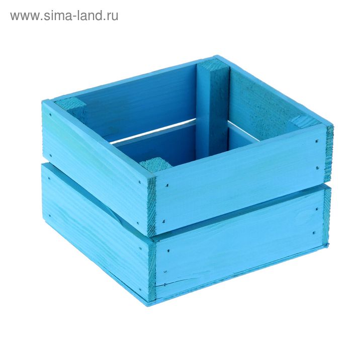 Ящик реечный № 5 голубой, 11 х 12 х 9 см - Фото 1