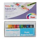 Пастель для ткани Pentel FabricFun Pastels, 15 цветов, 8/60 мм - Фото 1